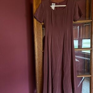 Laura Ashley Deep Burgundy silk Dress
